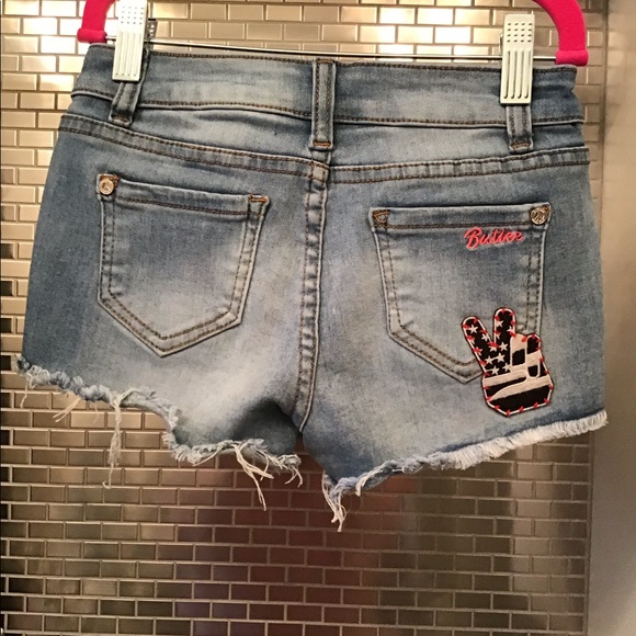 Butter Bottoms Butter Girls Denim Shorts With Patches Size Small